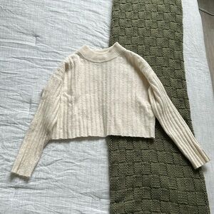 Madewell Wool Blend Cropped Sweater Medium